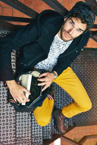 Senf Chinohose kombinieren – 196 Herren Outfits