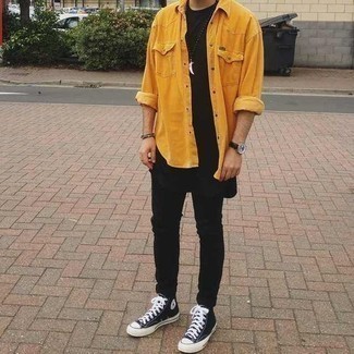 Welche Jeans mit senf Langarmhemdes zu tragen – 94 Herren Outfits