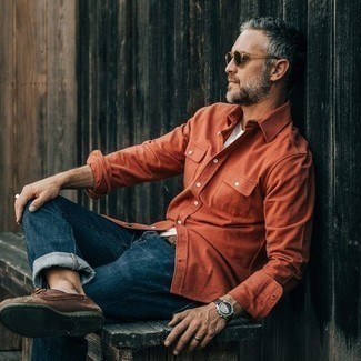 Welche Jeans mit senf Langarmhemdes zu tragen – 94 Herren Outfits