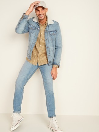 Welche Jeans mit senf Langarmhemdes zu tragen – 21 Frühling Herren Outfits