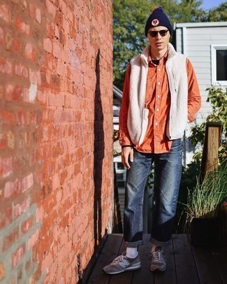 Welche Jeans mit senf Langarmhemdes zu tragen – 21 Frühling Herren Outfits