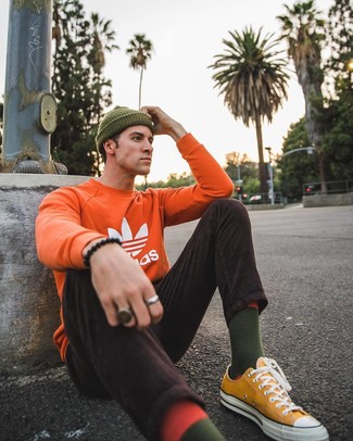 Senf Sweatshirts kombinieren – 103 Herren Outfits