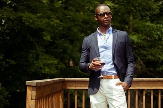 Welche Langarmhemden mit dunkelblauen Sakkos zu tragen – 635+ Herren Outfits