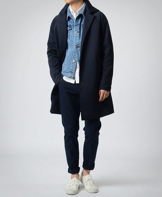 Welche Langarmhemden mit dunkelblauer Chinohose zu tragen – 1177+ Herren Outfits