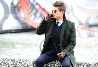 Welche Businesshemden mit dunkelblauen Zweireiher-Sakkos zu tragen – 666+ Herren Outfits