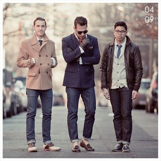 Welche Businesshemden mit dunkelblauen Zweireiher-Sakkos zu tragen – 666+ Herren Outfits