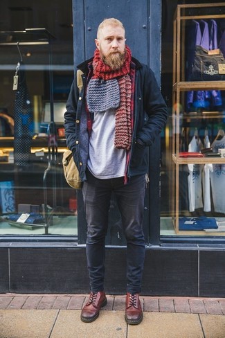 Dunkelblaue Feldjacke kombinieren – 192 Herren Outfits