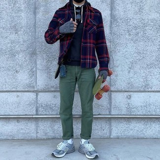 Welche Shirtjacken mit dunkelblauen Pullovers mit einem Kapuze zu tragen – 23 Herren Outfits