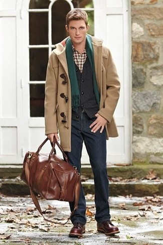 Welche Düffelmäntel mit dunkelblauer Jeans zu tragen – 61 Herren Outfits