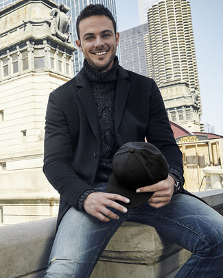 Welche Rollkragenpullover mit dunkelblauer Jeans zu tragen – 882+ Herren Outfits