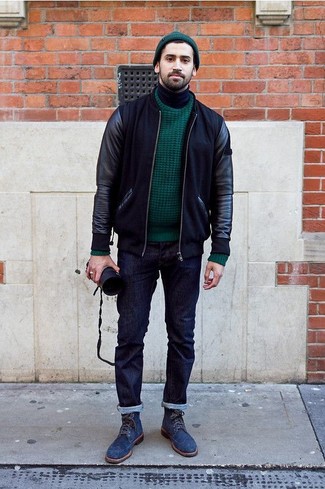 Welche Rollkragenpullover mit dunkelblauer Jeans zu tragen – 882+ Herren Outfits