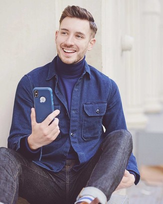 Welche Rollkragenpullover mit dunkelblauer Jeans zu tragen – 882+ Herren Outfits