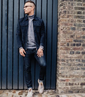 Welche Rollkragenpullover mit dunkelblauer Jeans zu tragen – 882+ Herren Outfits