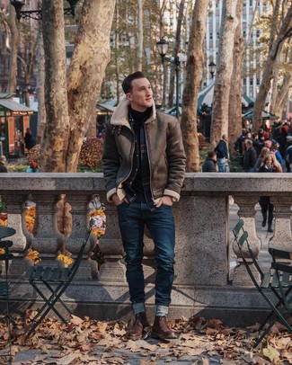 Welche Rollkragenpullover mit dunkelblauer Jeans zu tragen – 882+ Herren Outfits