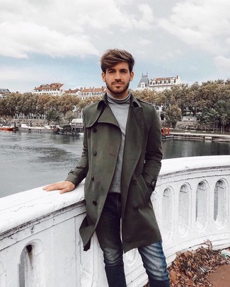 Welche Rollkragenpullover mit dunkelblauer Jeans zu tragen – 882+ Herren Outfits