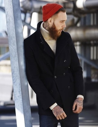 Welche Rollkragenpullover mit dunkelblauer Jeans zu tragen – 882+ Herren Outfits