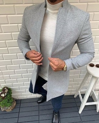 Welche Rollkragenpullover mit dunkelblauer Jeans zu tragen – 882+ Herren Outfits