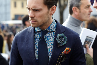 Dunkelblauen Anstecknadel kombinieren – 22 Herren Outfits