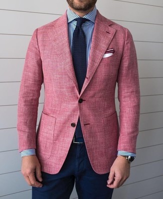 Dunkelblauen Ledergürtel kombinieren – 162 Herren Outfits