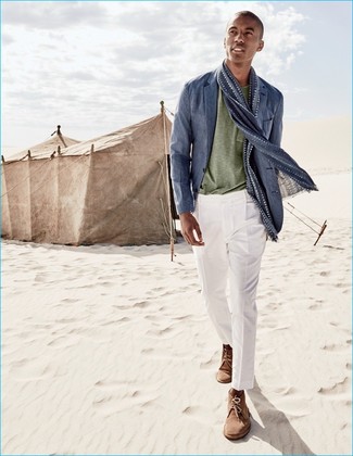 Dunkelblaue Leinen Jacke kombinieren – 61 Sommer Herren Outfits