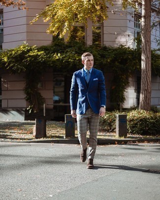 Dunkelblaue Leinen Jacke kombinieren – 8 Herbst Herren Outfits