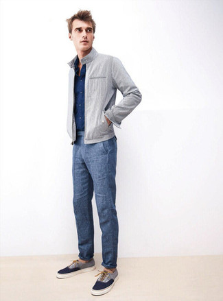 Welche Anzughosen mit dunkelblauen Langarmhemdes zu tragen – 158 Herren Outfits
