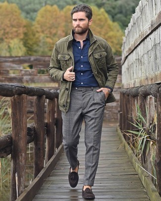 Welche Anzughosen mit dunkelblauen Langarmhemdes zu tragen – 158 Herren Outfits