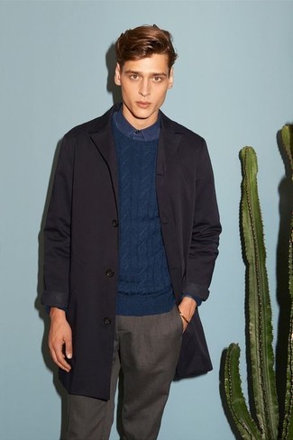 Welche Anzughosen mit dunkelblauen Langarmhemdes zu tragen – 158 Herren Outfits
