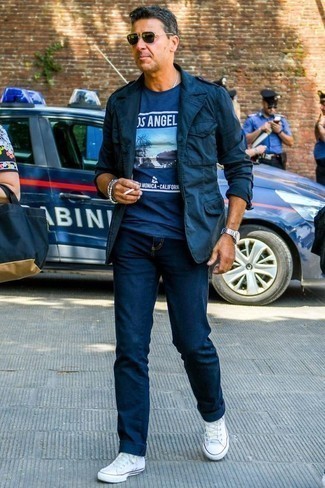 Dunkelblaue Militärjacke kombinieren – 37 Herren Outfits