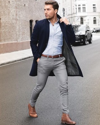 Welche enge Jeans mit dunkelblauen Mantels zu tragen – 67 Herren Outfits