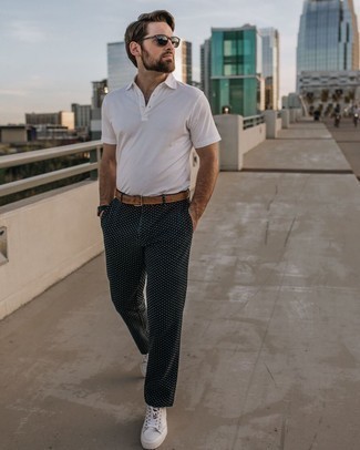 Dunkelblaue gepunktete Hose kombinieren – 20 Herren Outfits