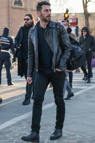 Dunkelblaues Polohemd kombinieren – 27 Herren Outfits kühl Wetter