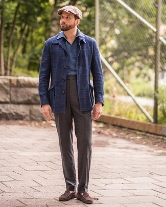 Dunkelblaues Polohemd kombinieren – 27 Herren Outfits kühl Wetter