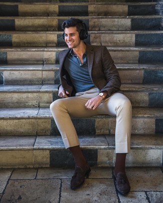 Welche Slipper mit Quasten mit dunkelblauen Polohemdes zu tragen – 69 Herren Outfits