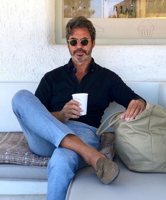 Welche Slipper mit Quasten mit dunkelblauen Polohemdes zu tragen – 69 Herren Outfits