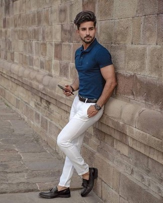 Welche Slipper mit Quasten mit dunkelblauen Polohemdes zu tragen – 69 Herren Outfits