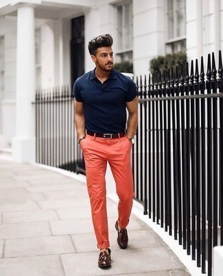 Welche Slipper mit Quasten mit dunkelblauen Polohemdes zu tragen – 69 Herren Outfits