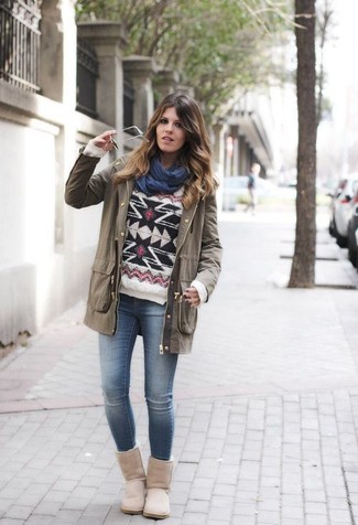 Dunkelblauen Schal kombinieren – 103 Damen Outfits