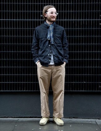 Dunkelblauen Schal kombinieren – 705+ Herren Outfits
