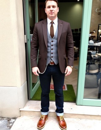 Welche Westen mit dunkelblauer enger Jeans zu tragen – 42 Herren Outfits