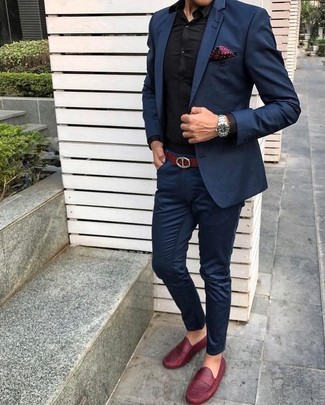 Welche Slipper mit dunkelblauen Anzuges zu tragen – 807+ Herren Outfits