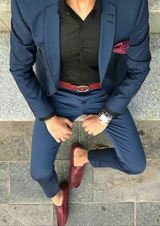 Welche Slipper mit dunkelblauen Anzuges zu tragen – 807+ Herren Outfits