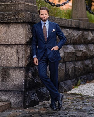 40 Jährige: Welche Slipper mit dunkelblauen Anzuges zu tragen – 56 Herren Outfits