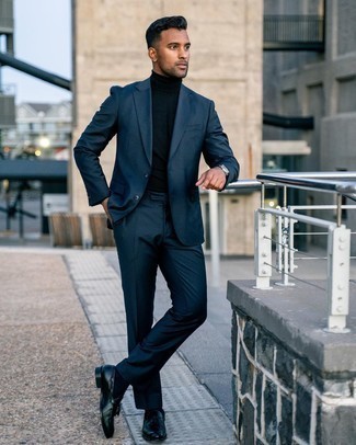 Welche Slipper mit dunkelblauen Anzuges zu tragen – 807+ Herren Outfits