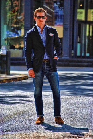 Dunkelblaues Wollsakko kombinieren – 430 Herren Outfits