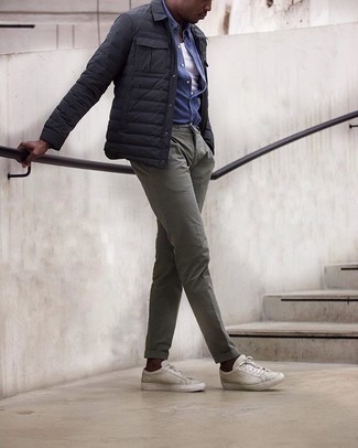 Shirtjacke aus Nylon kombinieren – 30 Herbst Herren Outfits