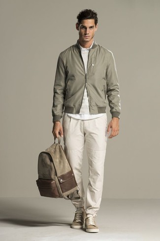 Olivgrünen Rucksack kombinieren – 176 Herren Outfits