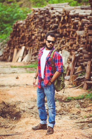 Olivgrünen Rucksack kombinieren – 176 Herren Outfits