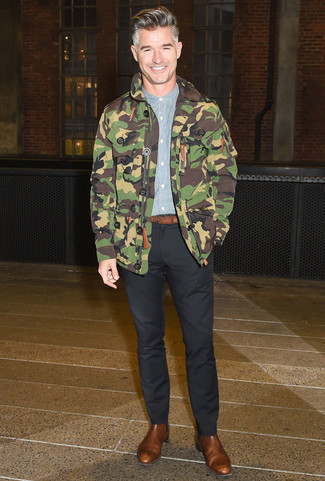 Olivgrüne Camouflage Feldjacke kombinieren – 33 Herren Outfits