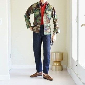 Olivgrüne Camouflage Feldjacke kombinieren – 33 Herren Outfits